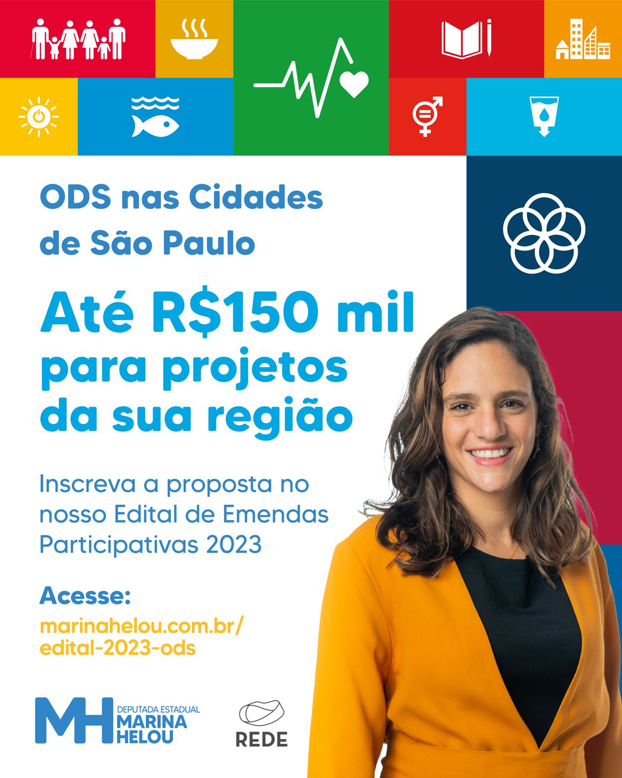 Marina Helou abre edital que destinará até R$150 mil para projetos das cidades do estado de SP