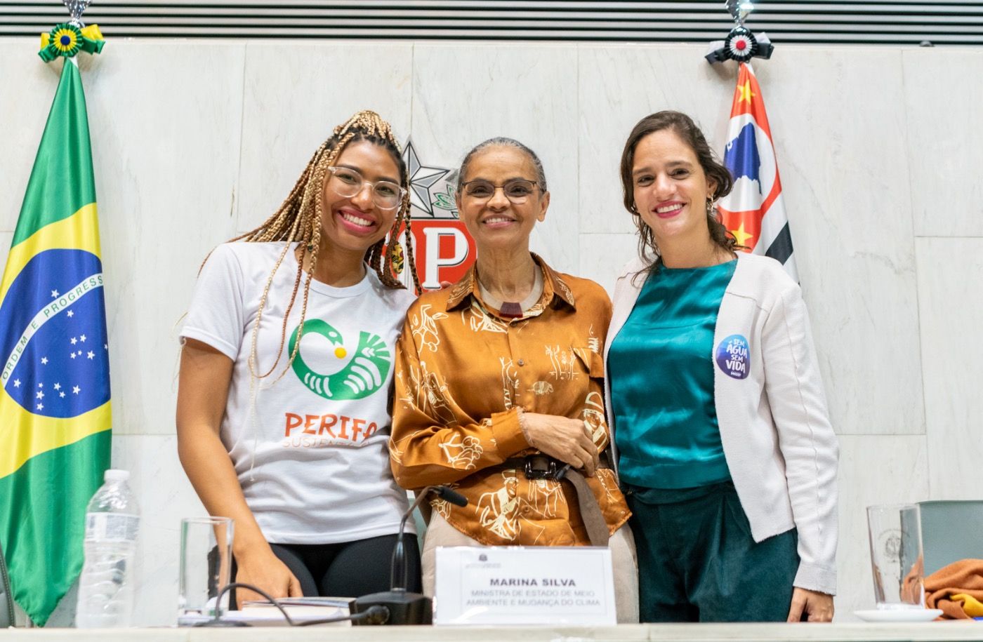 Marina Helou, Marina Silva e Amanda Costa debatem sobre Emergência Climática com Alesp Lotada